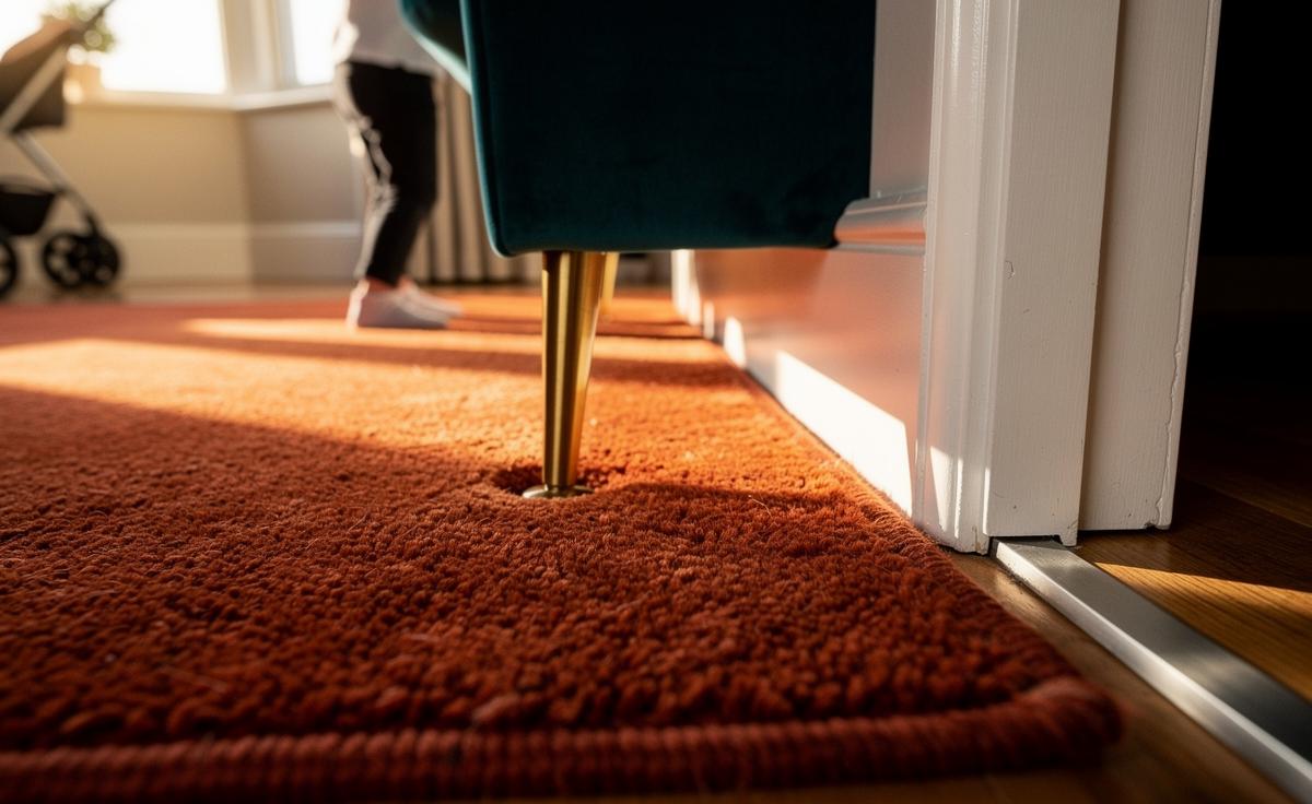 Subtle rug tuck for tidy rooms: how hidden edges maintain order and safety