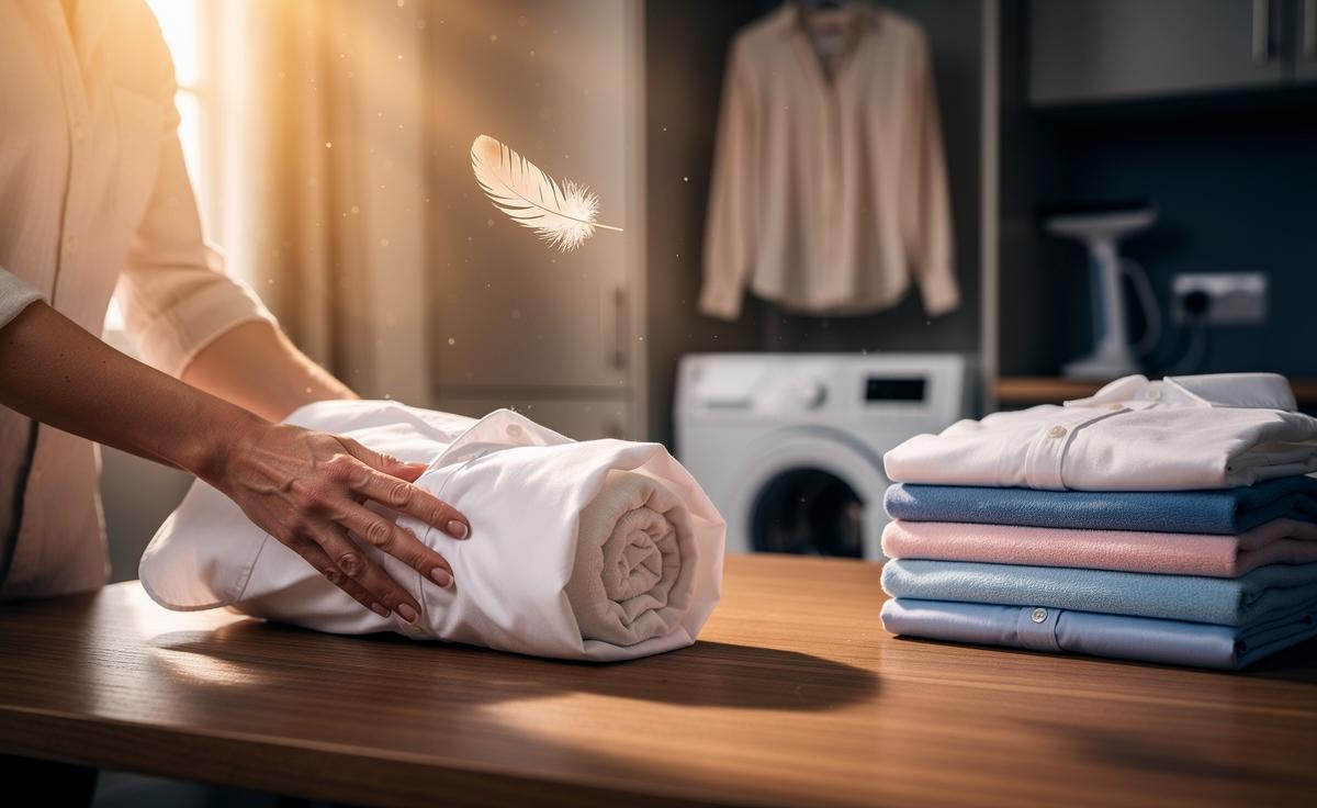 The gentle laundry fold that fights creases: why low pressure on clothes preserves smoothness